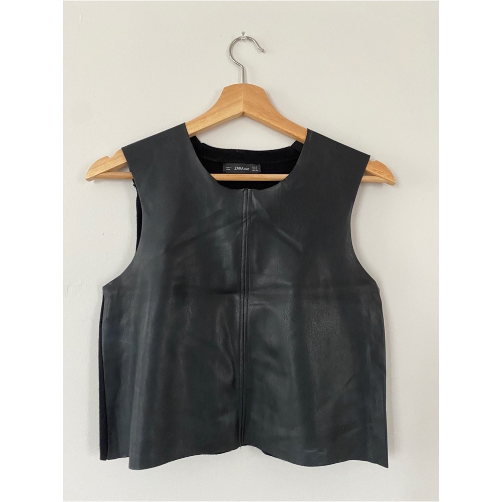 Faux Leather Top
